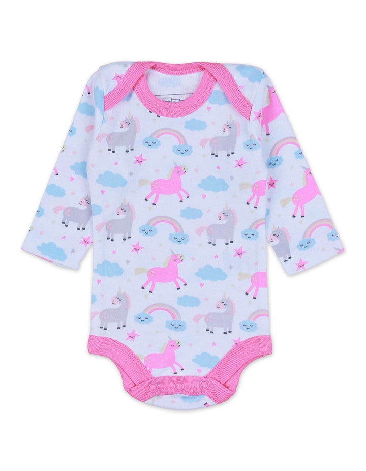 Zubaida's Body Suit Set with Unicorn Theme for Girls - Pack of 3