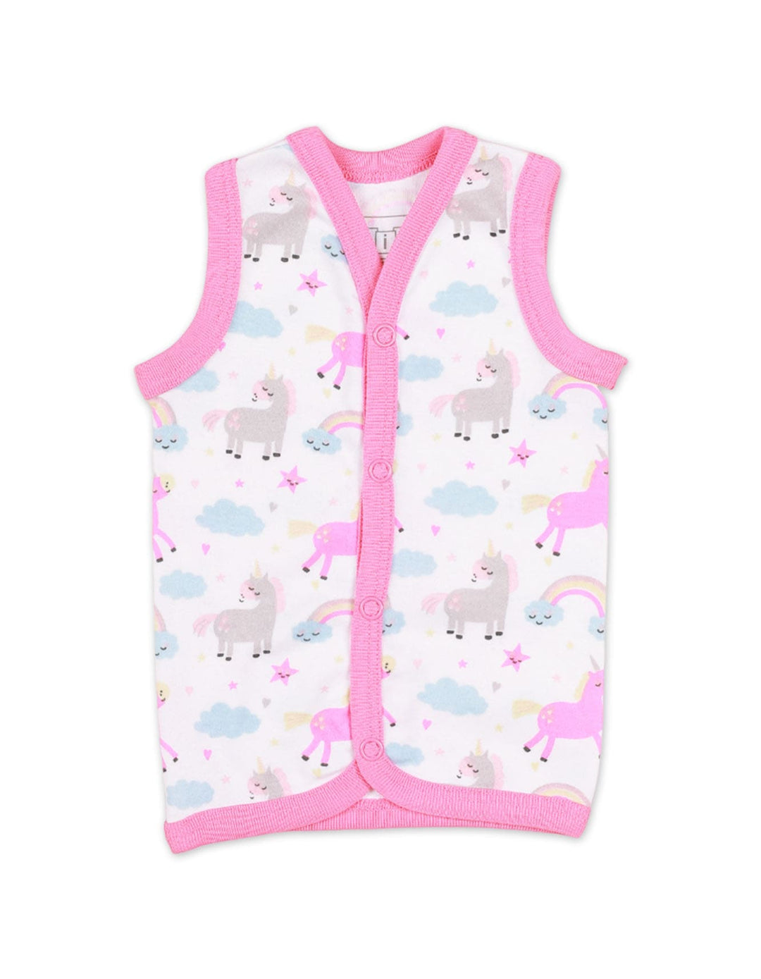 Vest with Unicorn Theme for Girls - Pack of 3