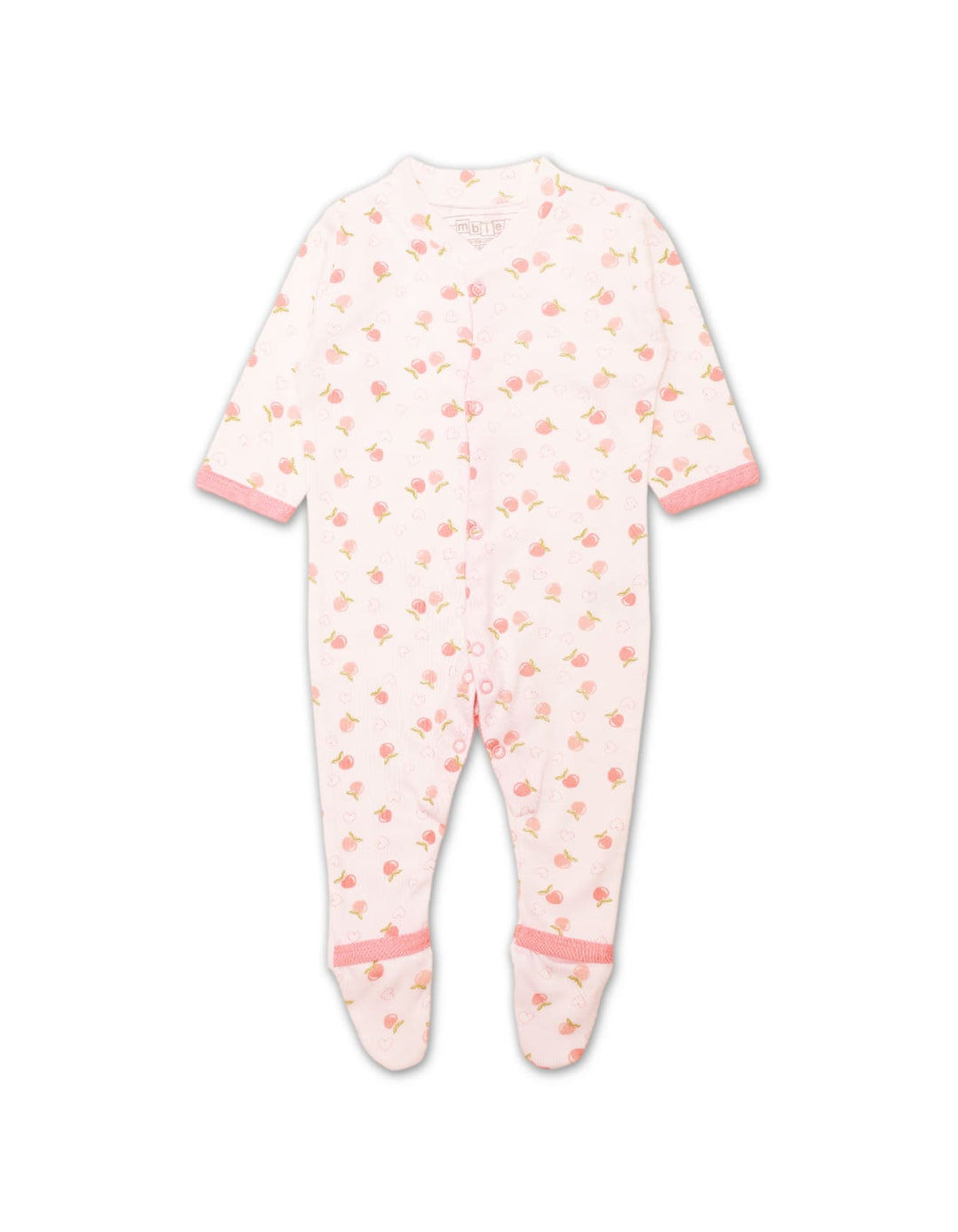 Sleep Suit Set with Fruity Peach Theme - Pack of 3