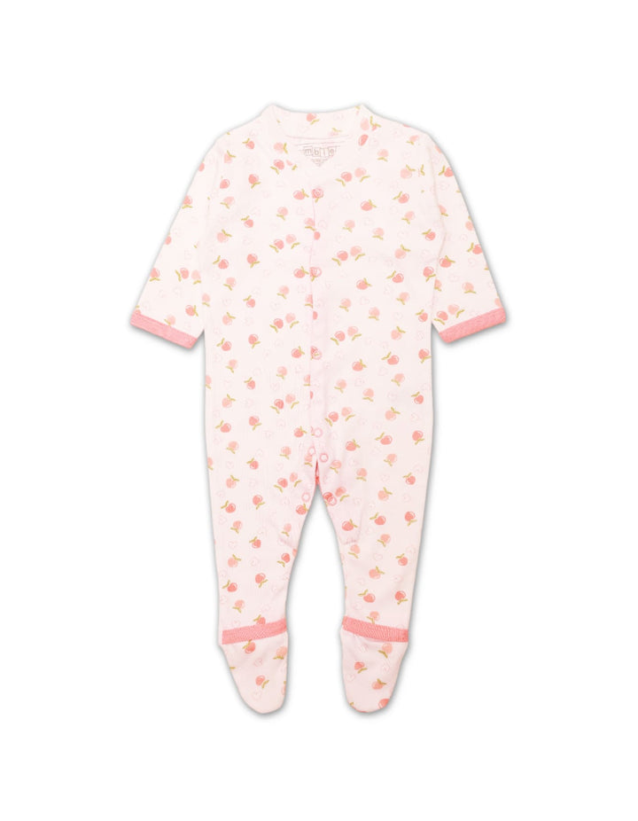 Sleep Suit Set with Fruity Peach Theme - Pack of 3