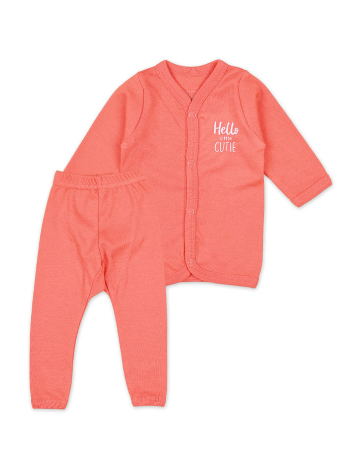 Night Suit Orange Teddy Theme for Unisex - Hello Little Cutie