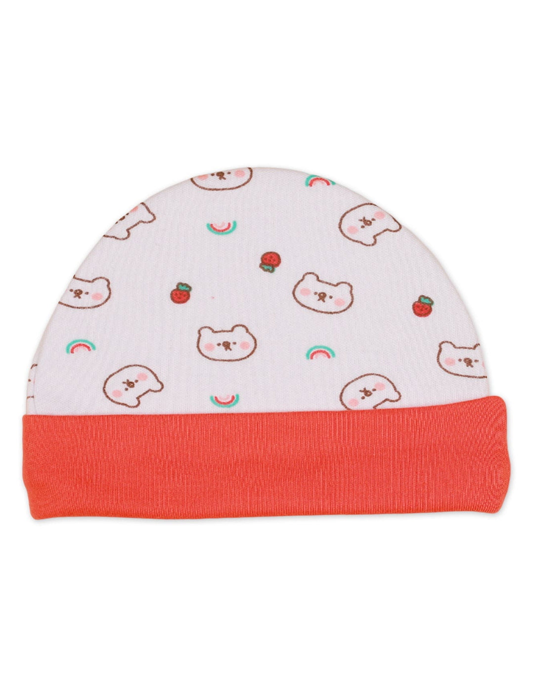 Baby Caps with Teddy Theme Unisex - Pack of 3