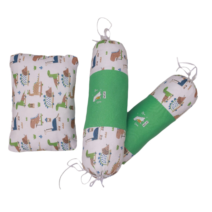 Pillow set Green Dinos Theme for Boys