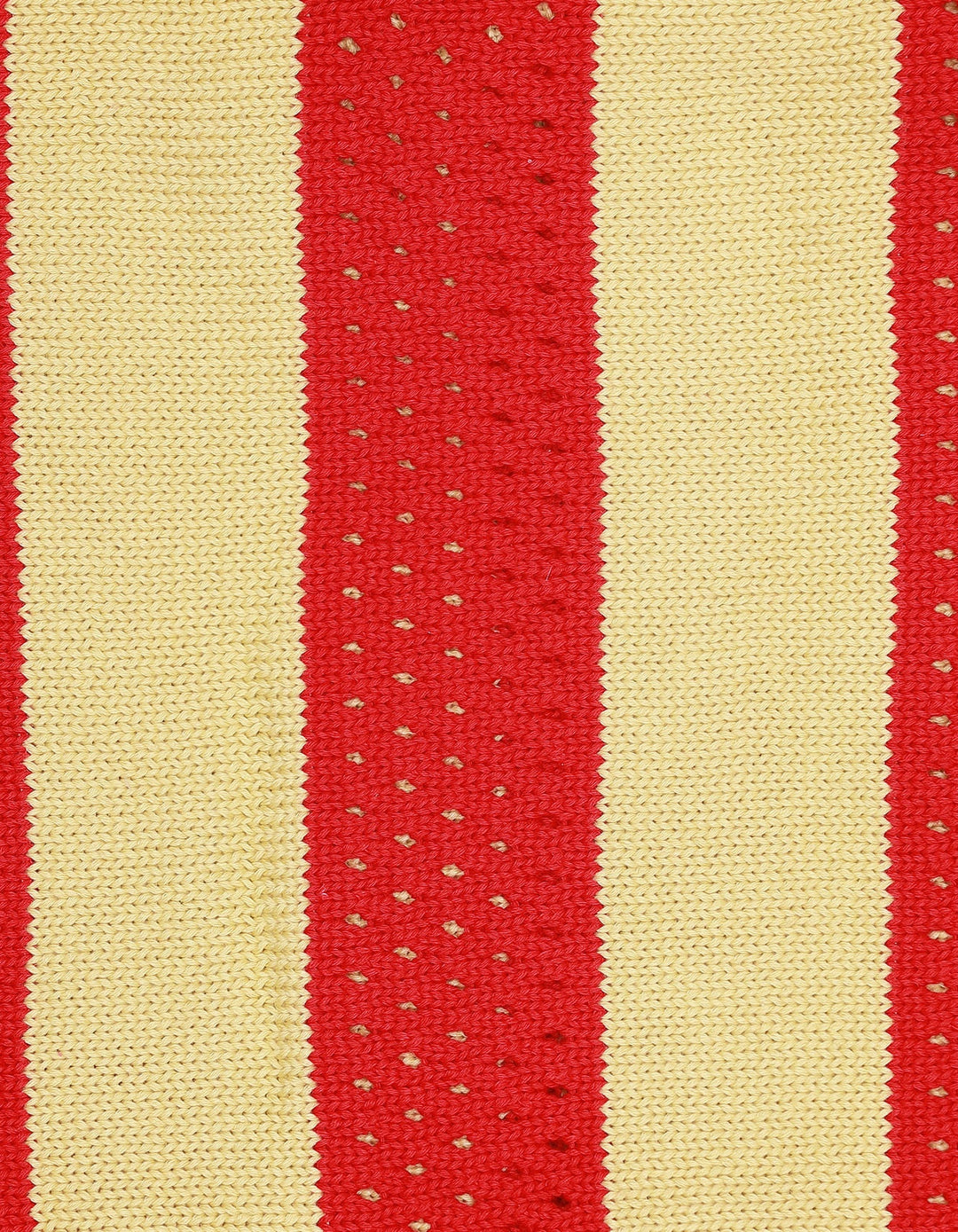 Blanket Woolen Stripes Yellow Red