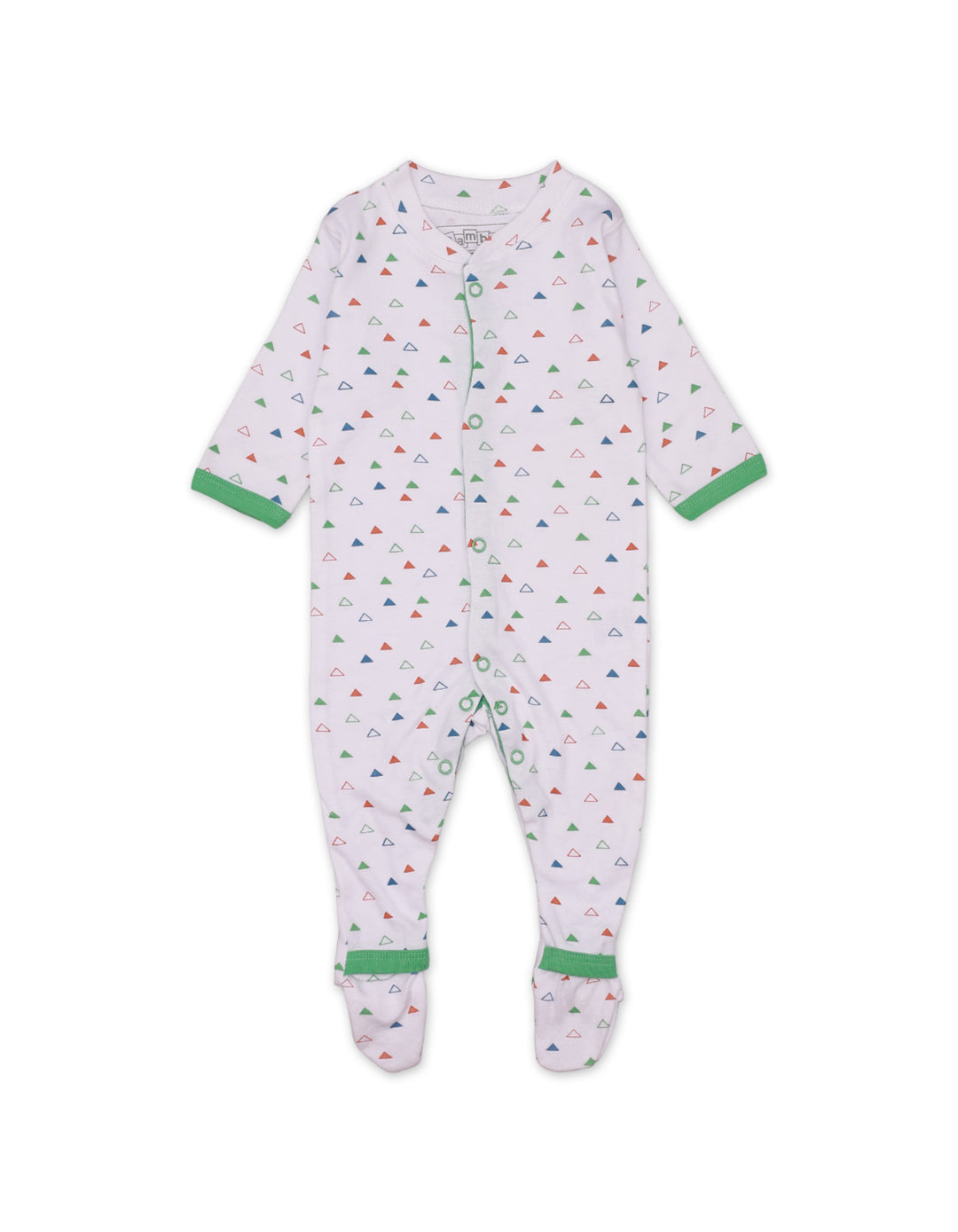 Zubaida's Sleep Suit Set with Green Dinos Theme for Boys - Pack of 3