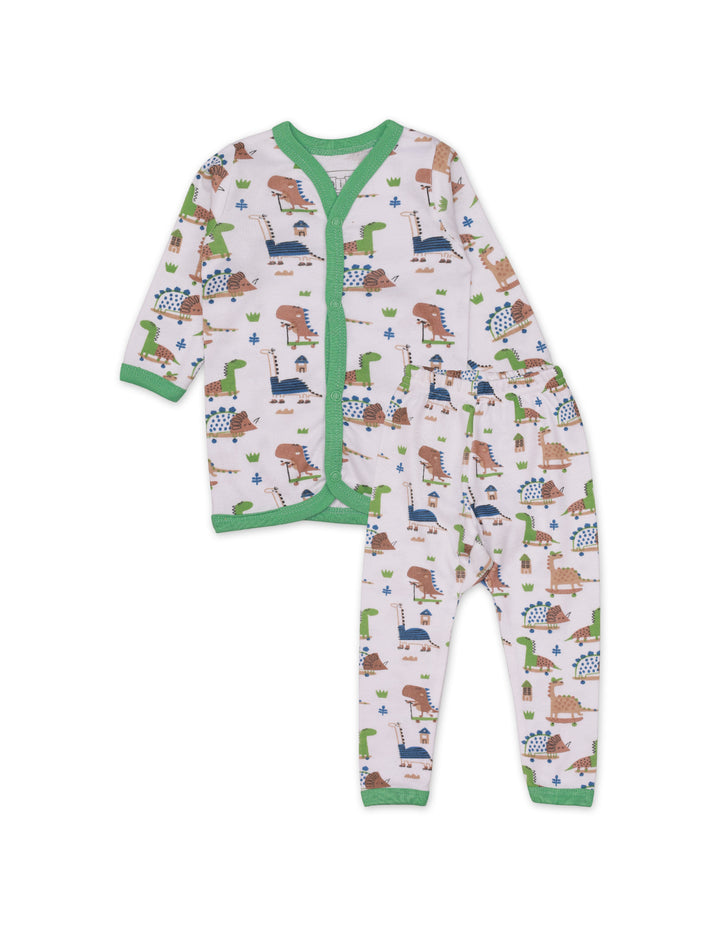 Night Suit Green Dinos Theme for Boys