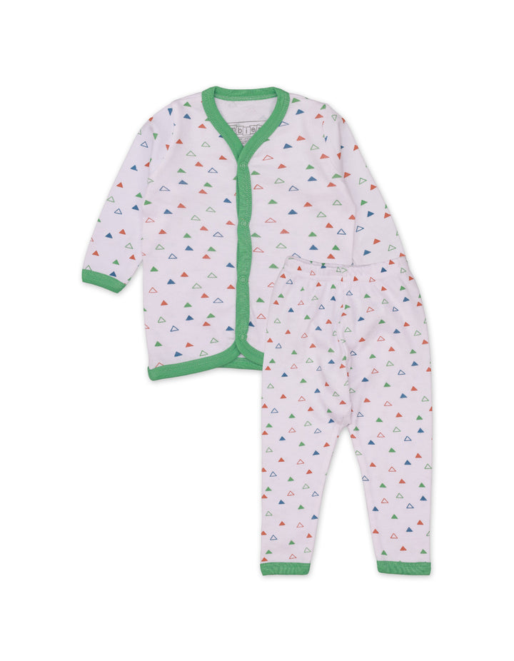 Night Suit Triangles Green Dinos Theme for Boys