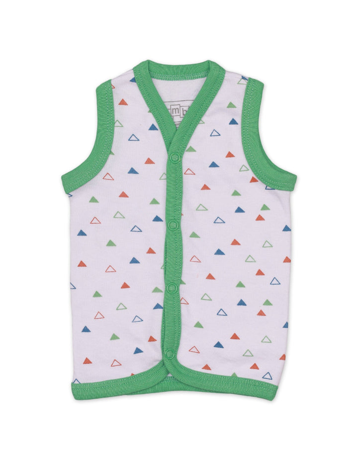 Vests with Green Dinos Theme for Boys- Pack of 3