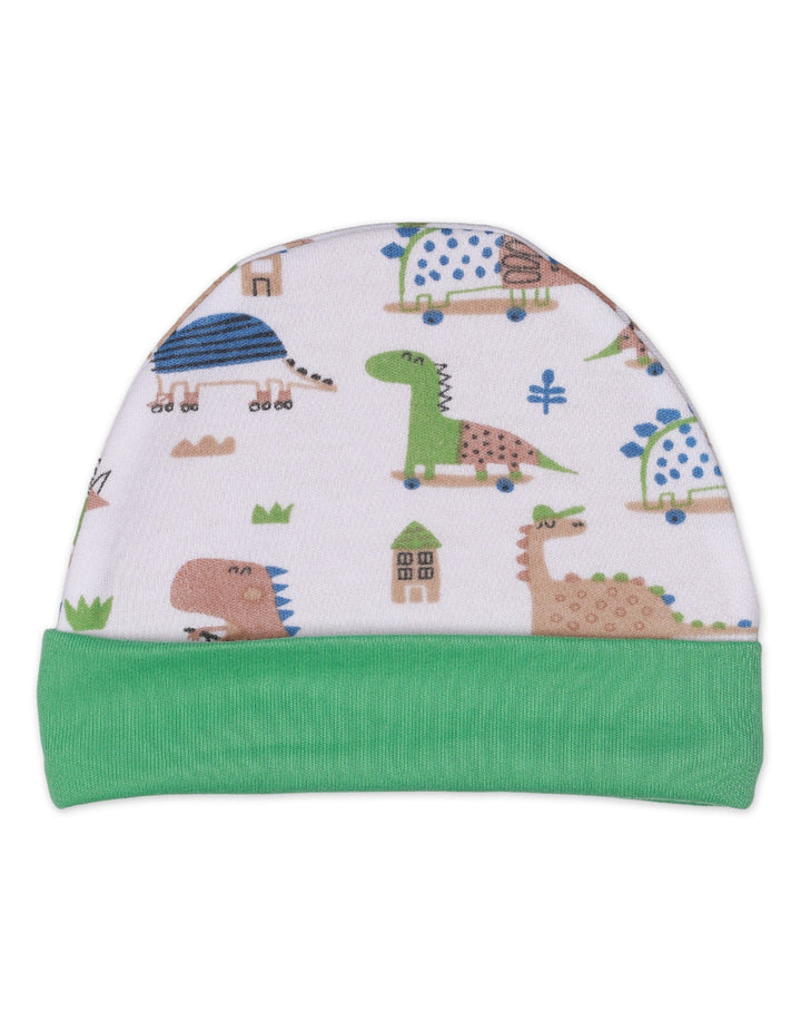 Baby Caps Green Dino Theme for Boys- Pack of 3
 - Large