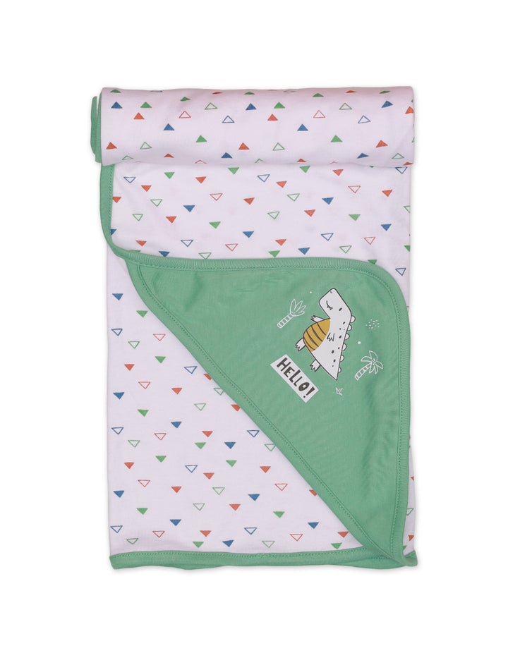 Wrapping Sheet Triangles Green Dinos Theme for Boys