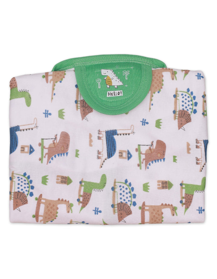 Swaddling Sheet Green Dinos Theme for Boys