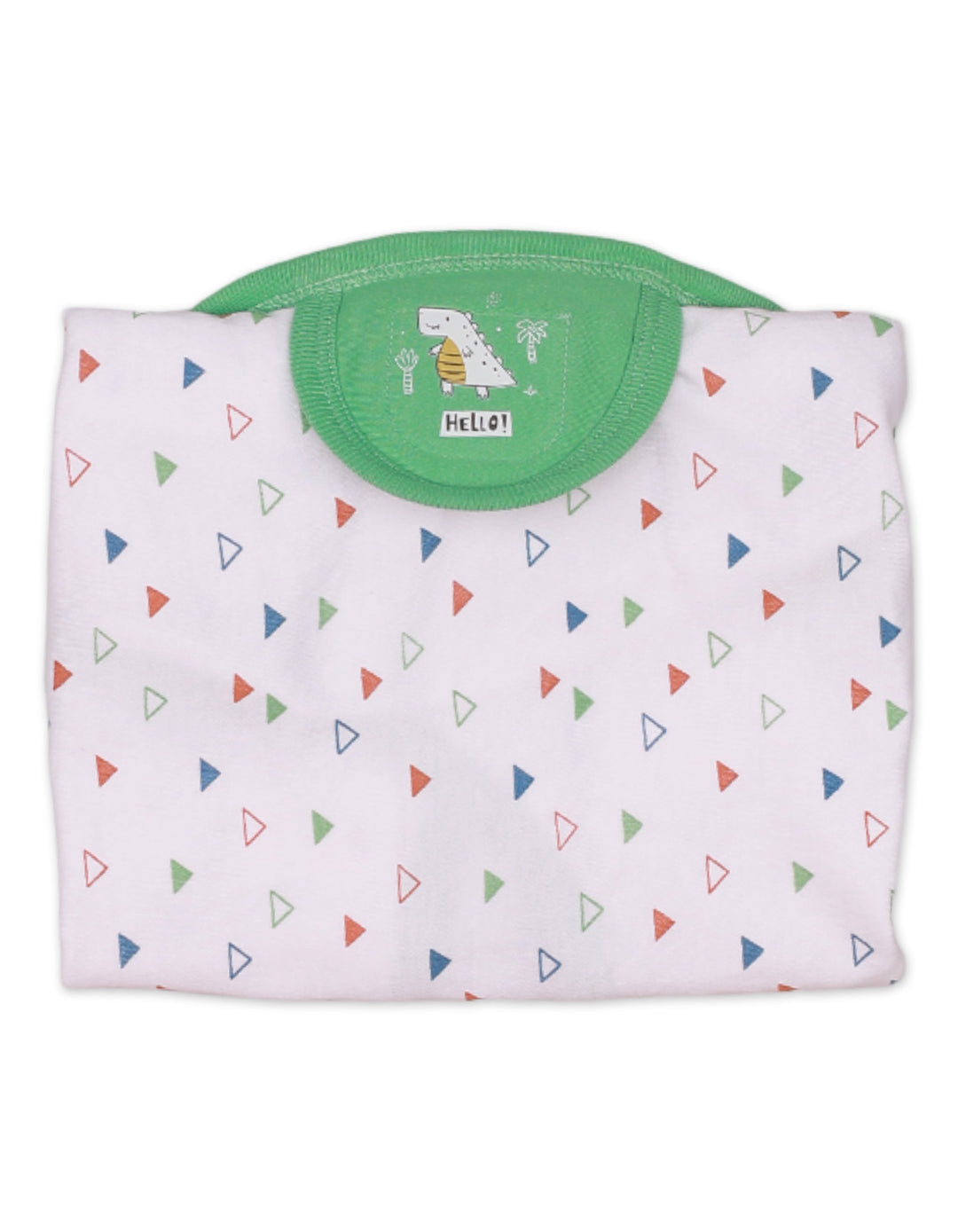 Swaddling Sheet Triangles Green Dinos Theme for Boys