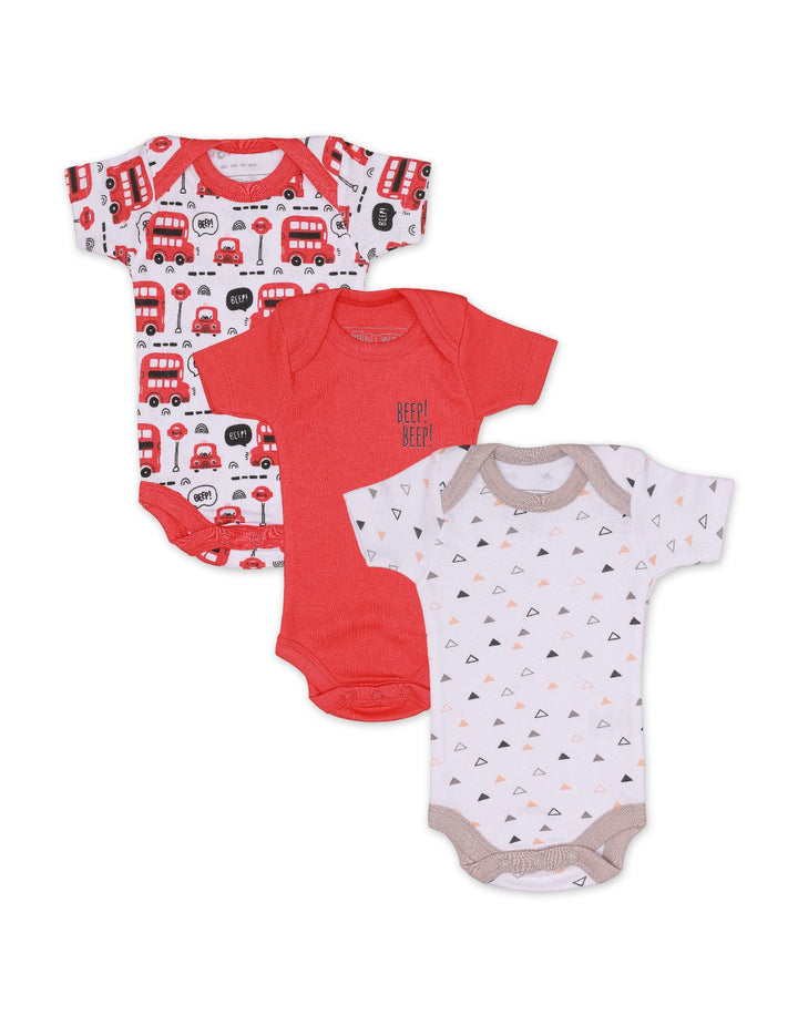 Body Suit Set Bus Theme for Boys - Pack of 3