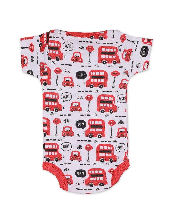 Zubaida's Body Suit Set Bus Theme for Boys - Pack of 3