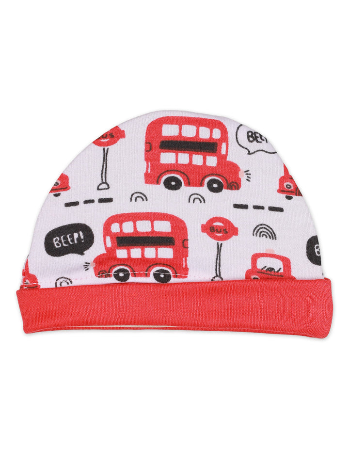 Baby Caps Bus Theme for Boys - Pack of 3