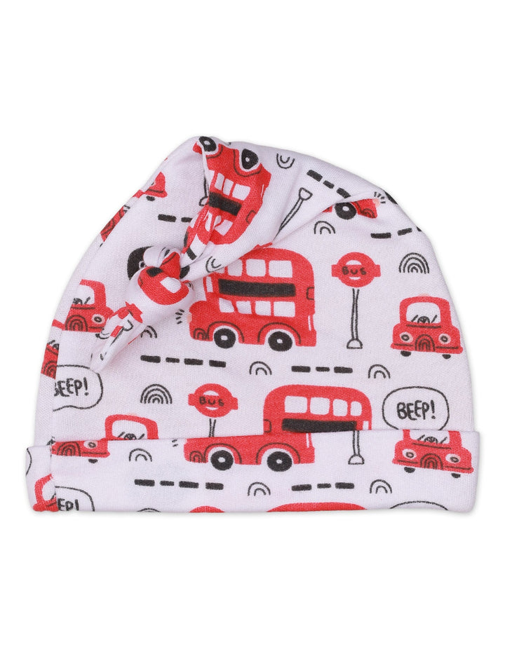 Knotted Cap Double Decker Bus Theme for Boys