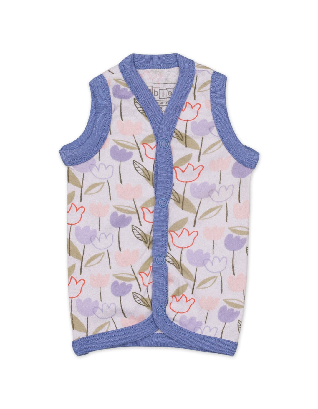 Vests with Flower Lilac Theme for Girls- Pack of 3