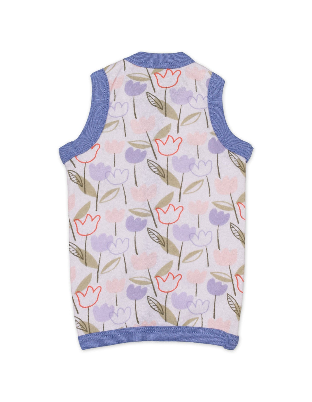 Vests with Flower Lilac Theme for Girls- Pack of 3