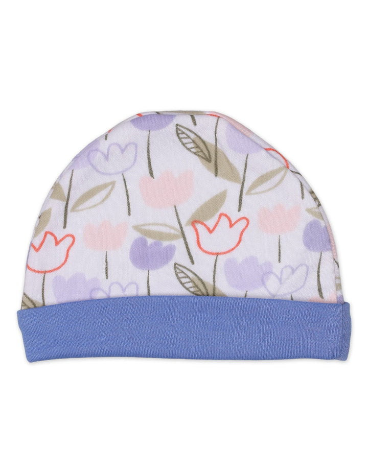 Newborn Cap Flower Lilac Theme for Girls - Small