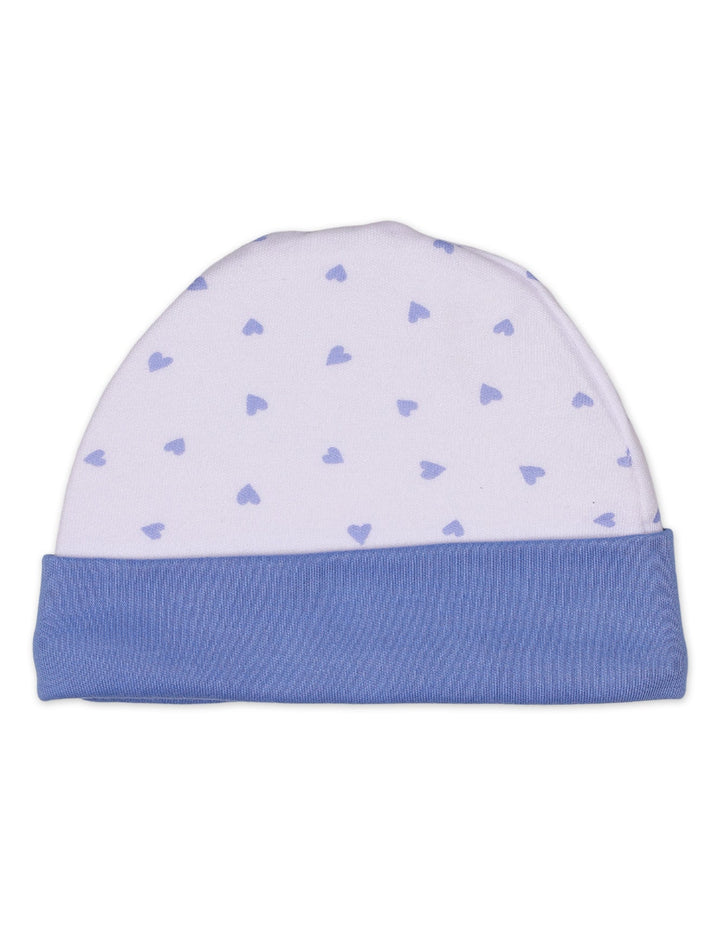 Newborn Cap Heart Flower Lilac Theme for Girls - Medium