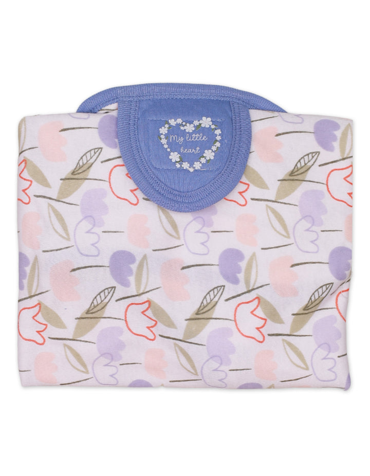 Swaddle Sheet Flower Lilac Theme For Girls