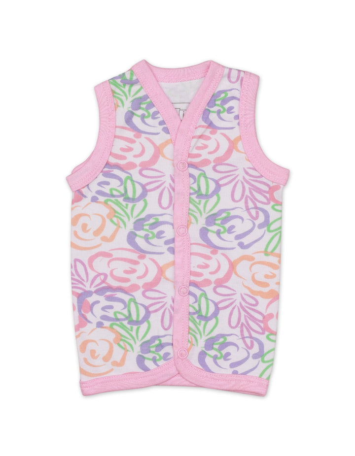 Vests with Floral Theme for Girls- Pack of 3