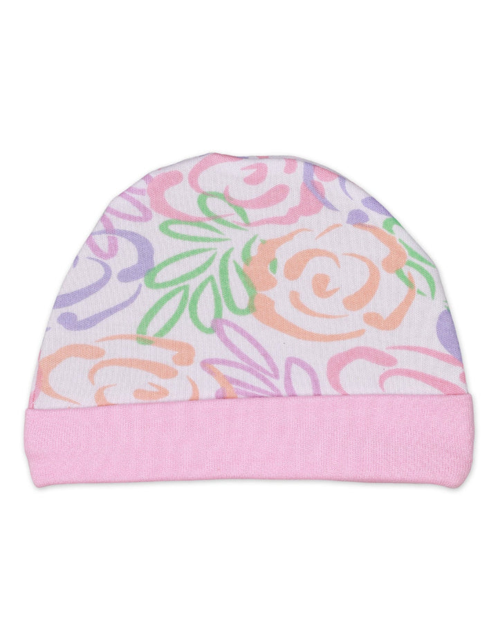 Baby Cap Floral Theme for Girls - Medium