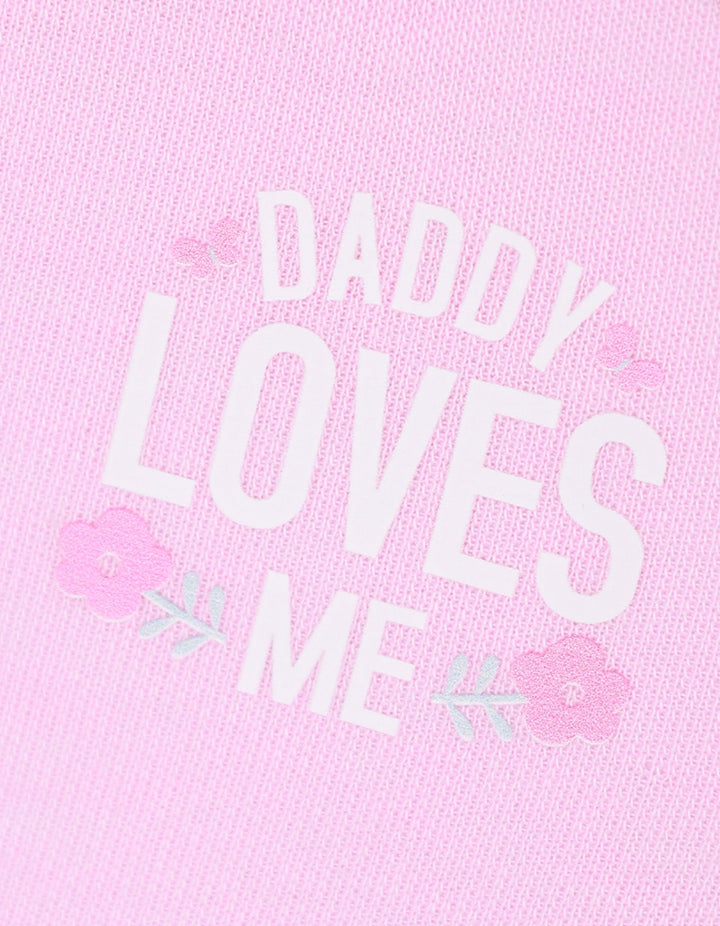 Baby Cap Daddy Loves Me Floral Theme for Girls - Large