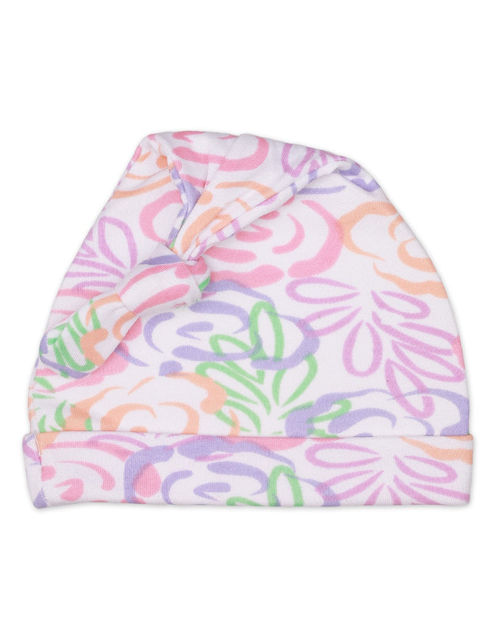 Knotted Cap Floral Theme for Girls