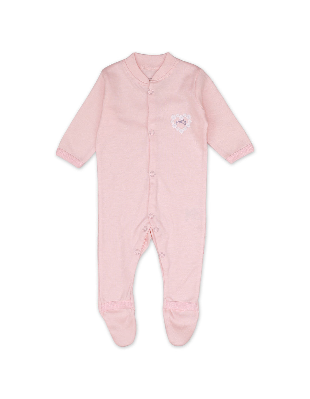 Sleep Suit Set with Blossom Theme for Girls - Pack of 3