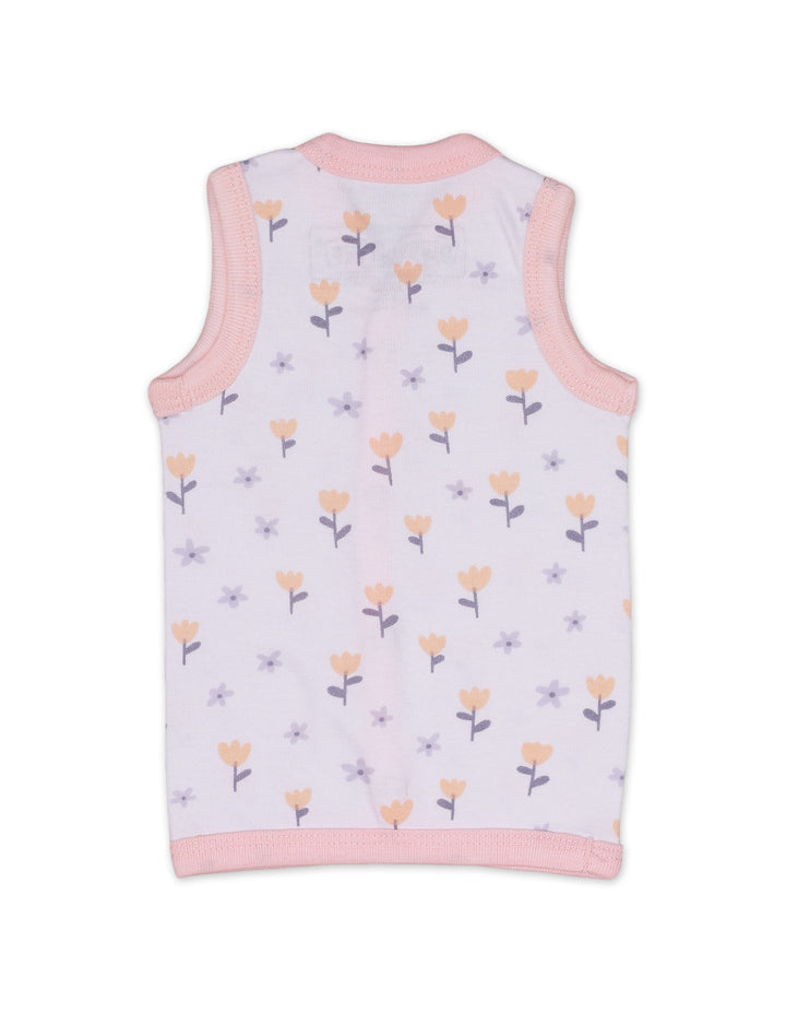 Vests with Blossom Theme for Girls - Pack of 3