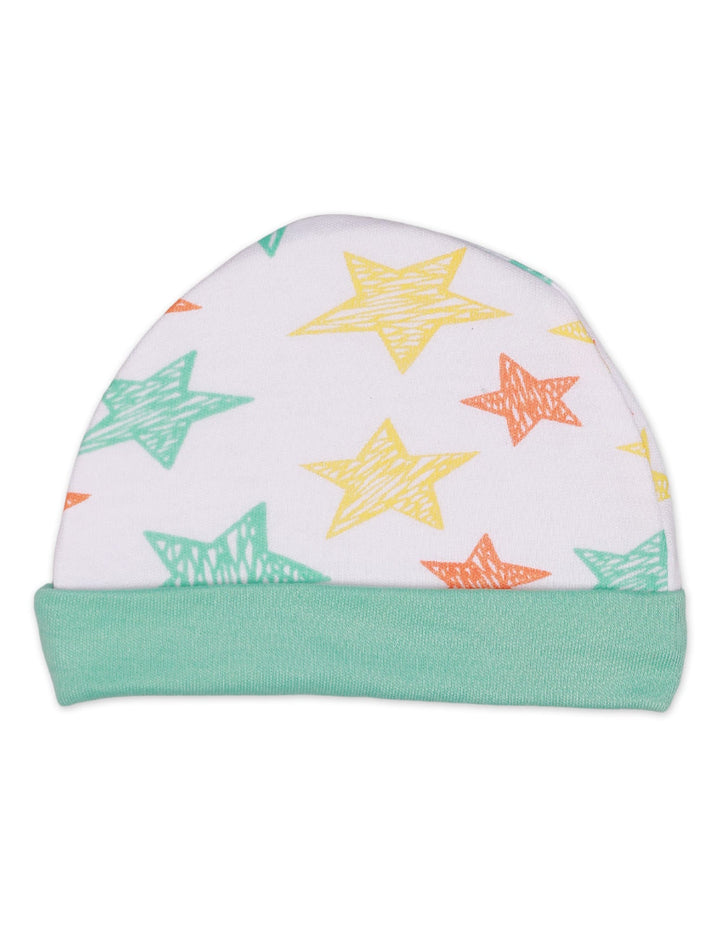 Baby Caps Night Stars Theme Unisex- Pack of 3 - Medium