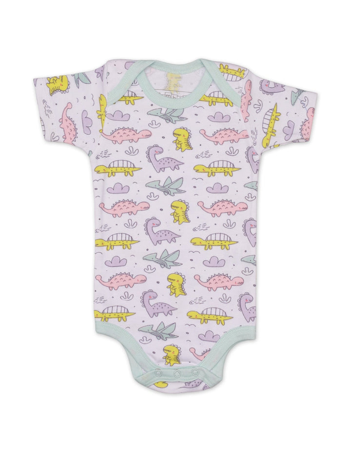 Zubaida's Body Suit Set with Dino World Theme for Unisex- Pack of 3