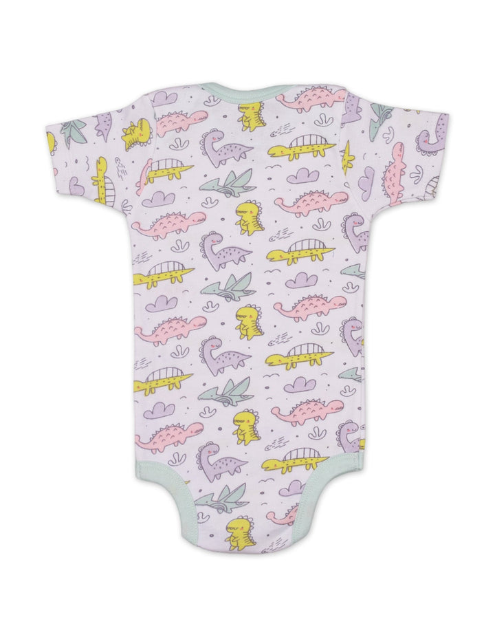 Body Suit Set with Dino World Theme for Unisex- Pack of 3