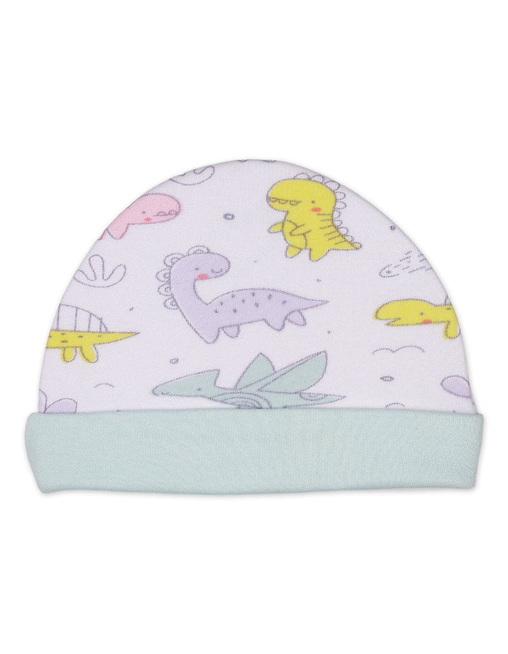 Zubaida's Cap, Mitten & Booties Set Dino World Theme Unisex