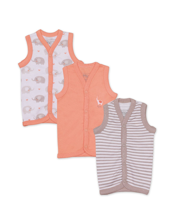 Vests with Elephant Theme Unisex- Pack of 3