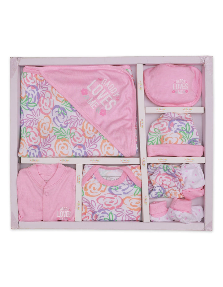 New Born Gift Set 8Pcs Floral Theme for Girls