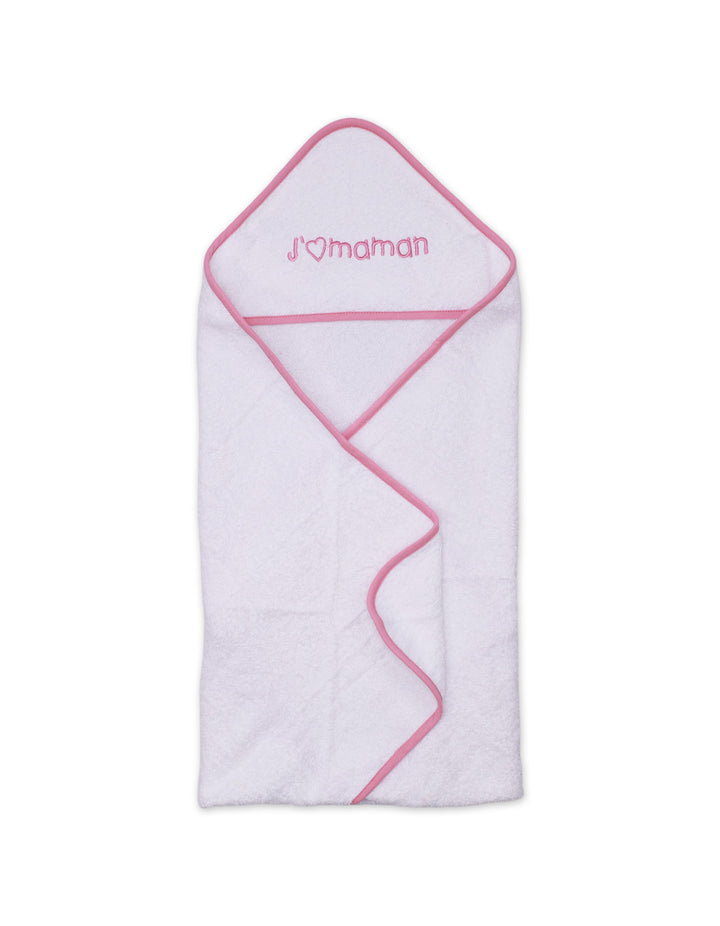 Zubaida's Bath Towel Hooded I love Mama