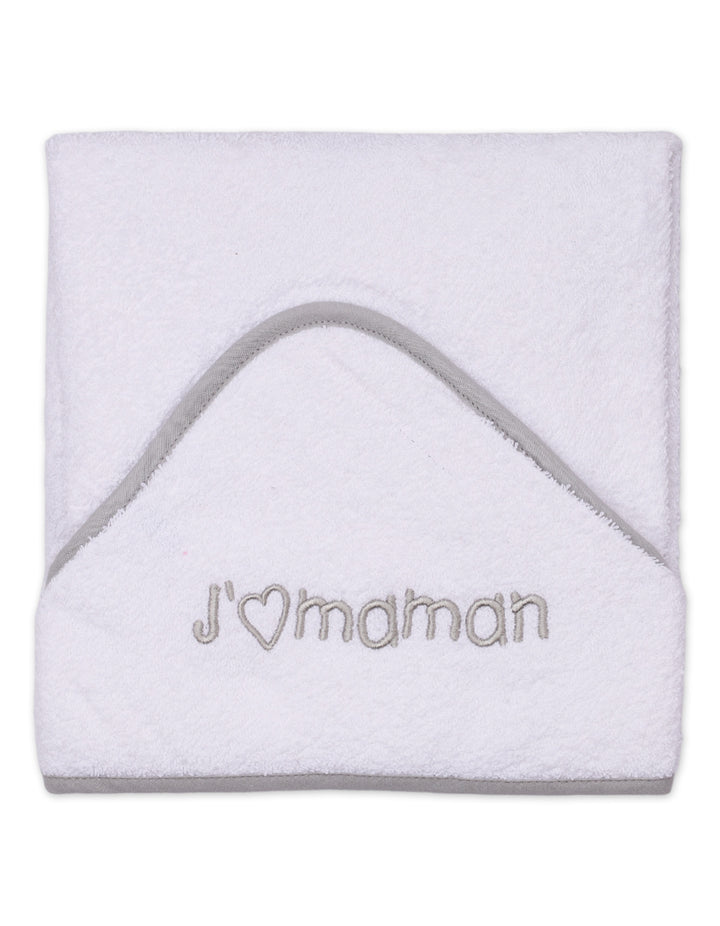 Zubaida's Bath Towel Hooded I love Mama