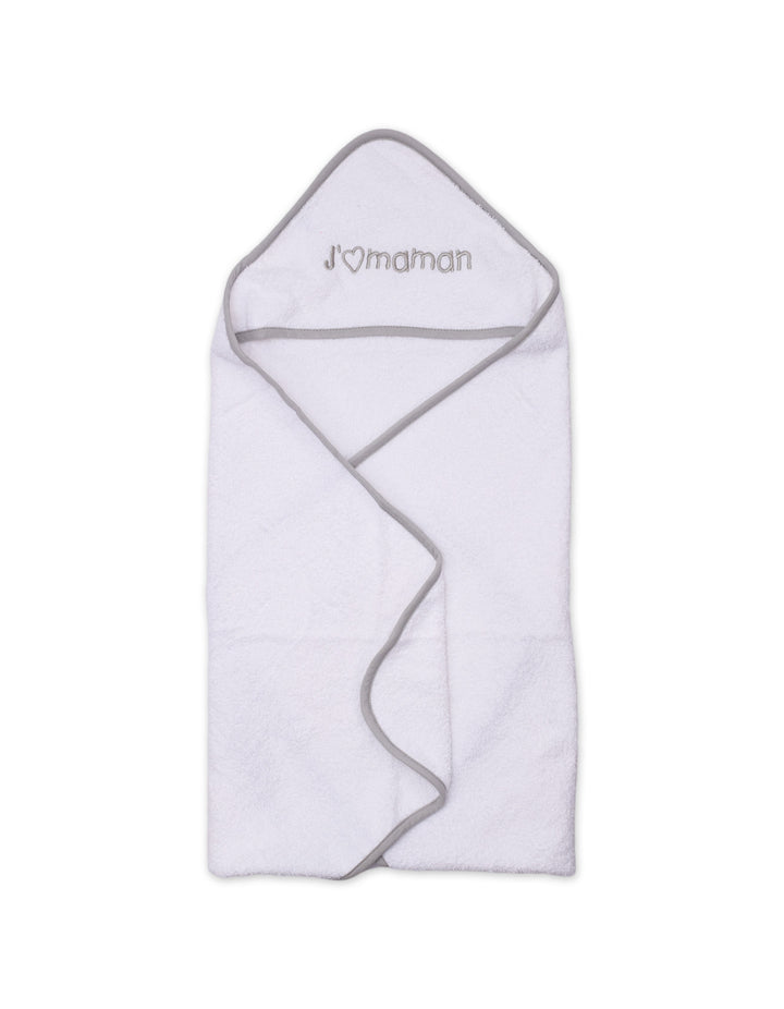 Zubaida's Bath Towel Hooded I love Mama