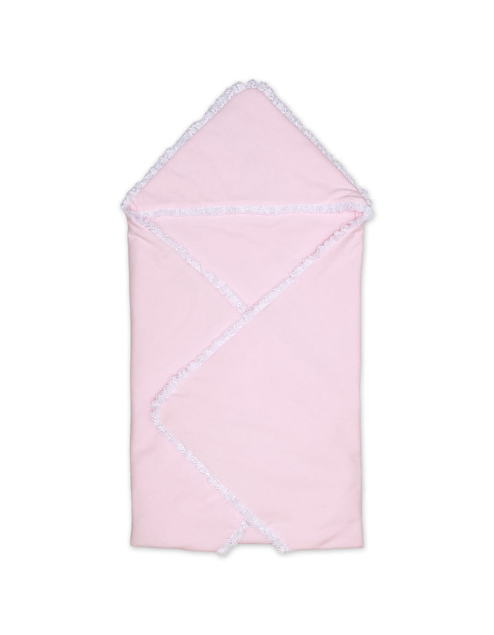 Wrapping Sheet Satin With Frill Pink