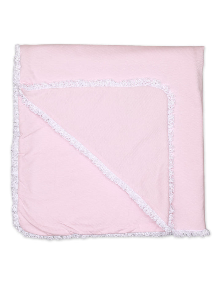 Wrapping Sheet Satin With Frill Pink