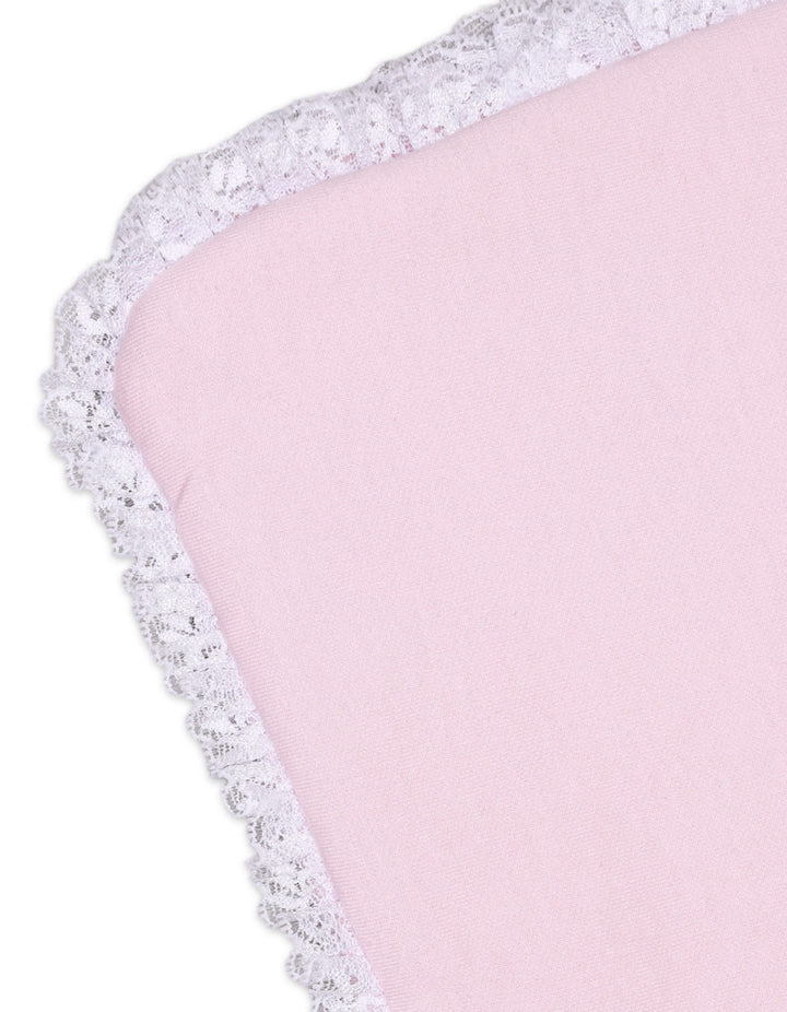 Wrapping Sheet Satin With Frill Pink