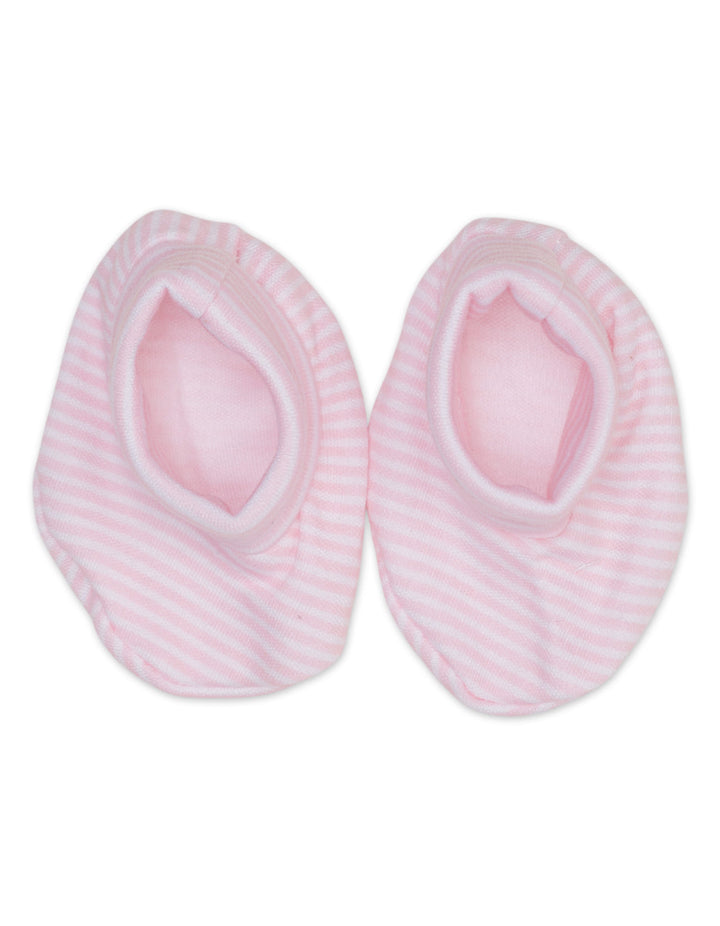 Zubaida's Mittens & Booties Set Striped - Pink Floral Theme - Zubaidas Official™