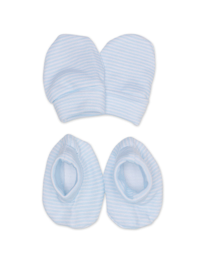 Zubaida's Mittens & Booties Set Striped - Clouds Theme - Zubaidas Official™