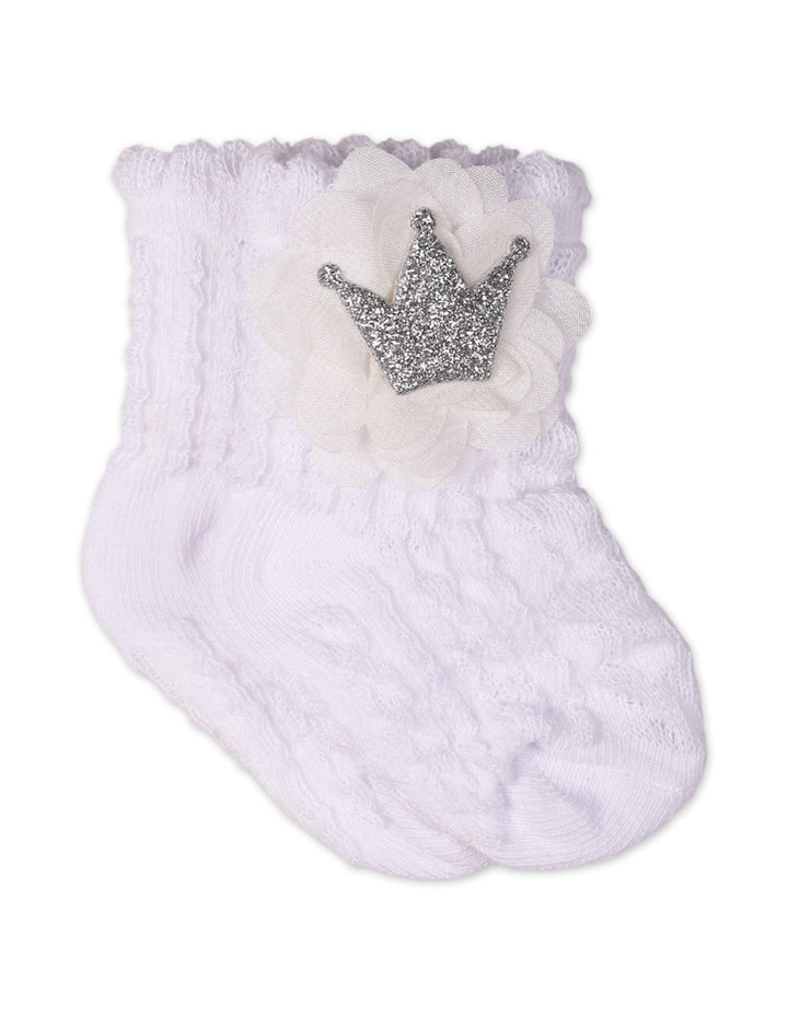 Zubaida's 2 Pairs Royal Charm Embellished Ruffle Socks - Zubaidas Official™