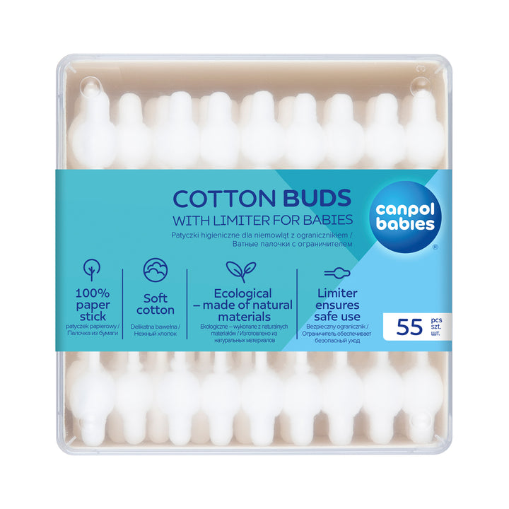 Canpol Babies Safe Cotton Buds with Limiter for Babies 55pcs - 3/115