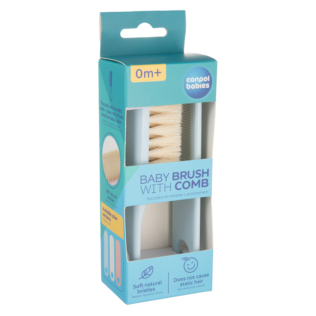 Zubaida's Canpol Babies Baby Brush and Comb with Soft Natural Bristles - 2/424