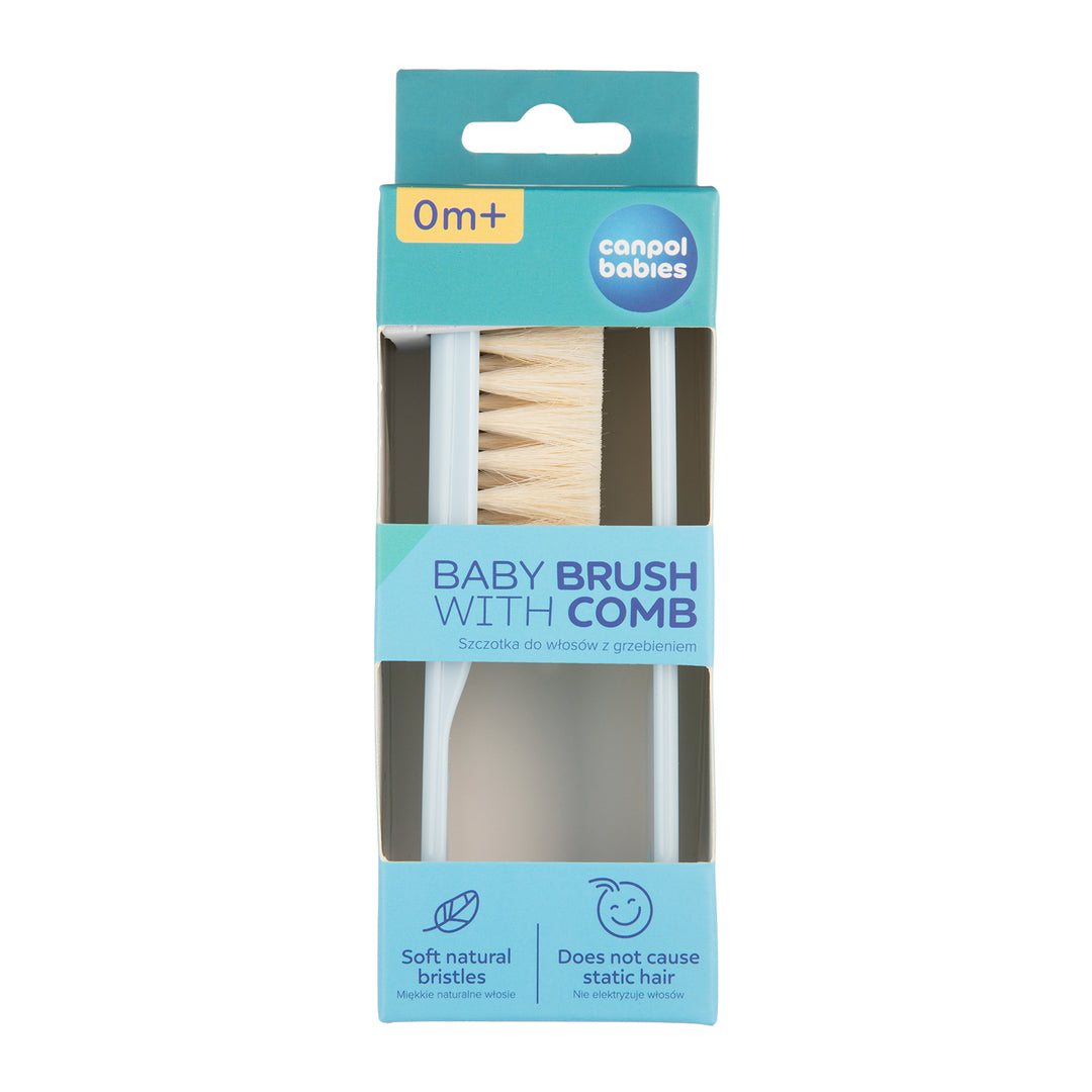 Canpol Babies Baby Brush and Comb with Soft Natural Bristles - 2/424