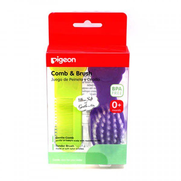 Zubaida's Pigeon Baby Comb & Hair Brush Set - K578